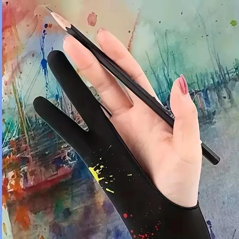 Two-Fingers Anti-touch Paintin - Drawing Glove Artist ulasan dan harga