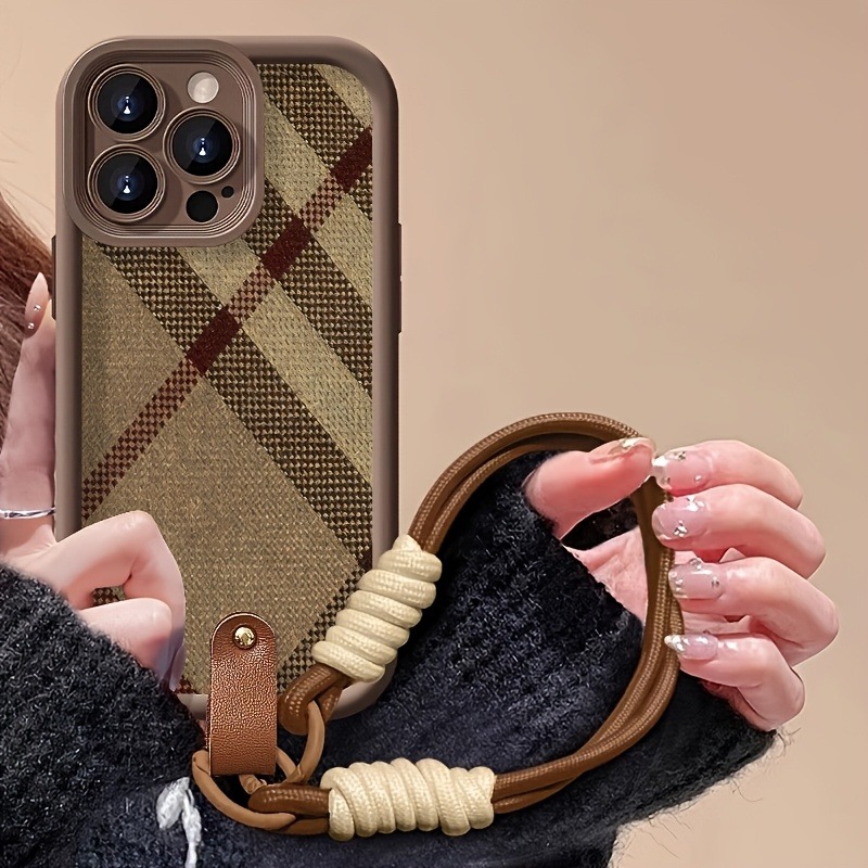 Brown Stripes Lanyard Strap Ro - Samsung Galaxy S24 ulasan dan harga