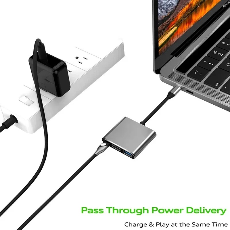 USB C HUB 3in1 Type C 3.0 to H - Usb Hub Type C ulasan dan harga