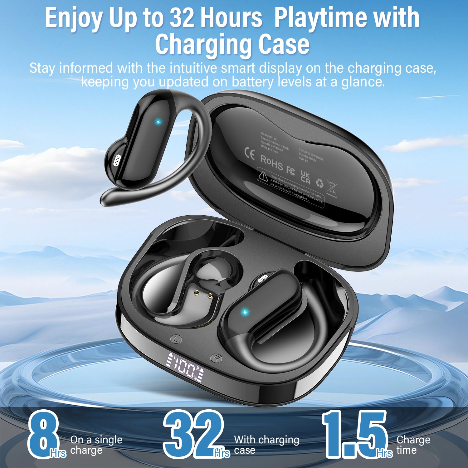 2026 Open-Ear Earbuds Bluetoot - Wired Earphone Lightning ulasan dan harga