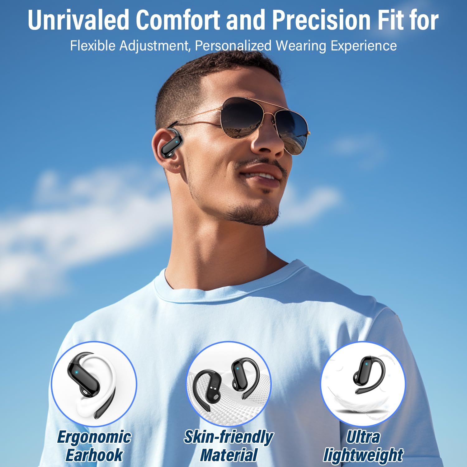 2026 Open-Ear Earbuds Bluetoot - Wired Earphone Lightning ulasan dan harga