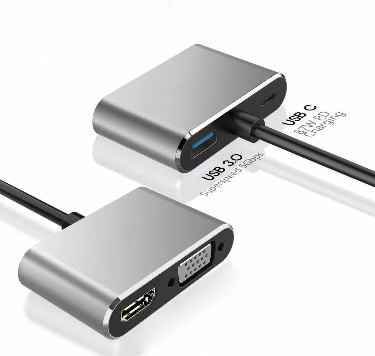4K USB Type C to VGA 1080P USB - Usb Hub Type C ulasan dan harga