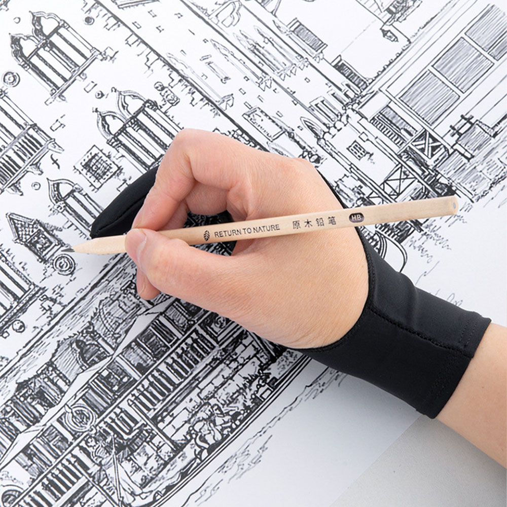 1PC Two-Finger Hand Painting G - Drawing Glove Artist ulasan dan harga