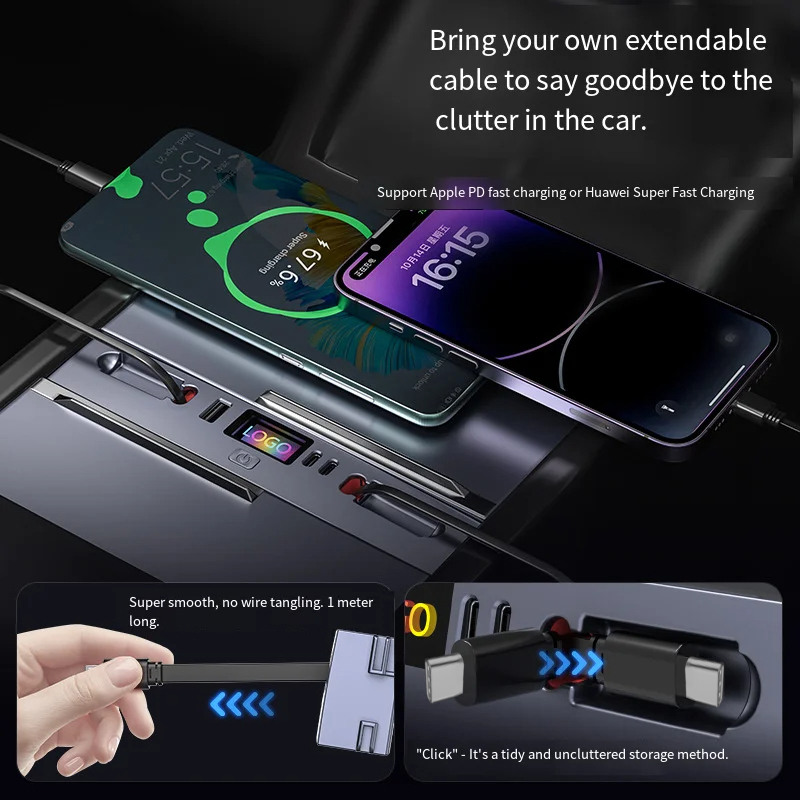 Multi‑Port Car Charger Hub, Du - Usb Hub Type C ulasan dan harga