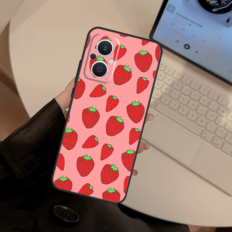 Strawberry Red Case For OPPO F - Oppo Reno 12 ulasan dan harga
